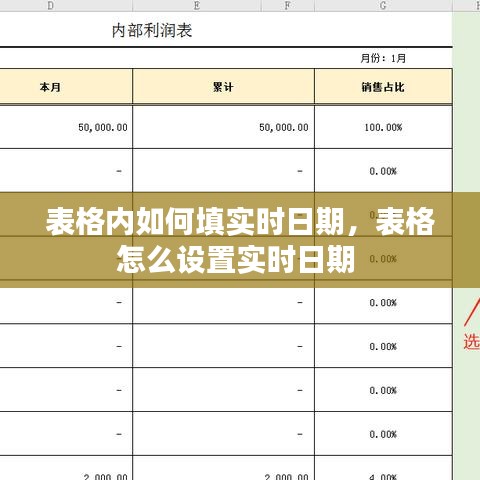 表格内如何填实时日期,表格怎么设置实时日期