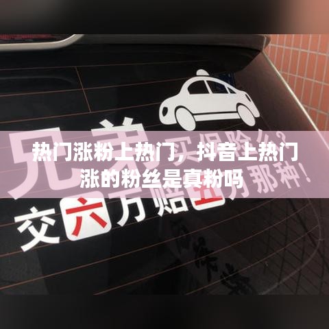 热门涨粉上热门,抖音上热门涨的粉丝是真粉吗